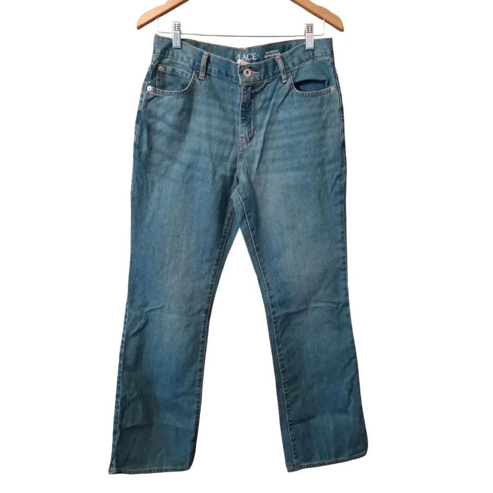The Childrens Place Kids Husky Bootcut Jeans Blue Size 14 Denim NWT‎